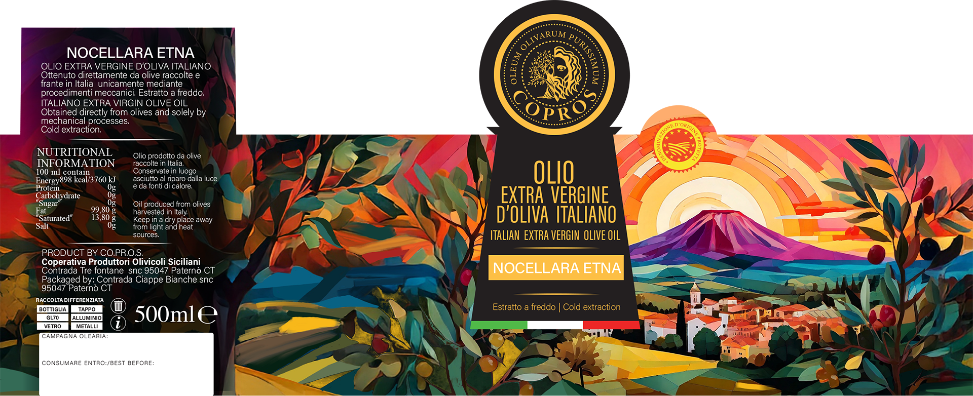 Olio Extra Vergine d' Oliva Italiano — NOCELLARA DELL' ETNA Olio Extra Vergine d' Oliva Italiano — NOCELLARA DELL' ETNA