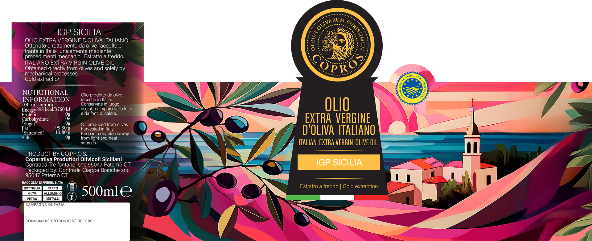 Olio Extra Vergine d' Oliva Italiano — IGP SICILIA Olio Extra Vergine d' Oliva Italiano — IGP SICILIA